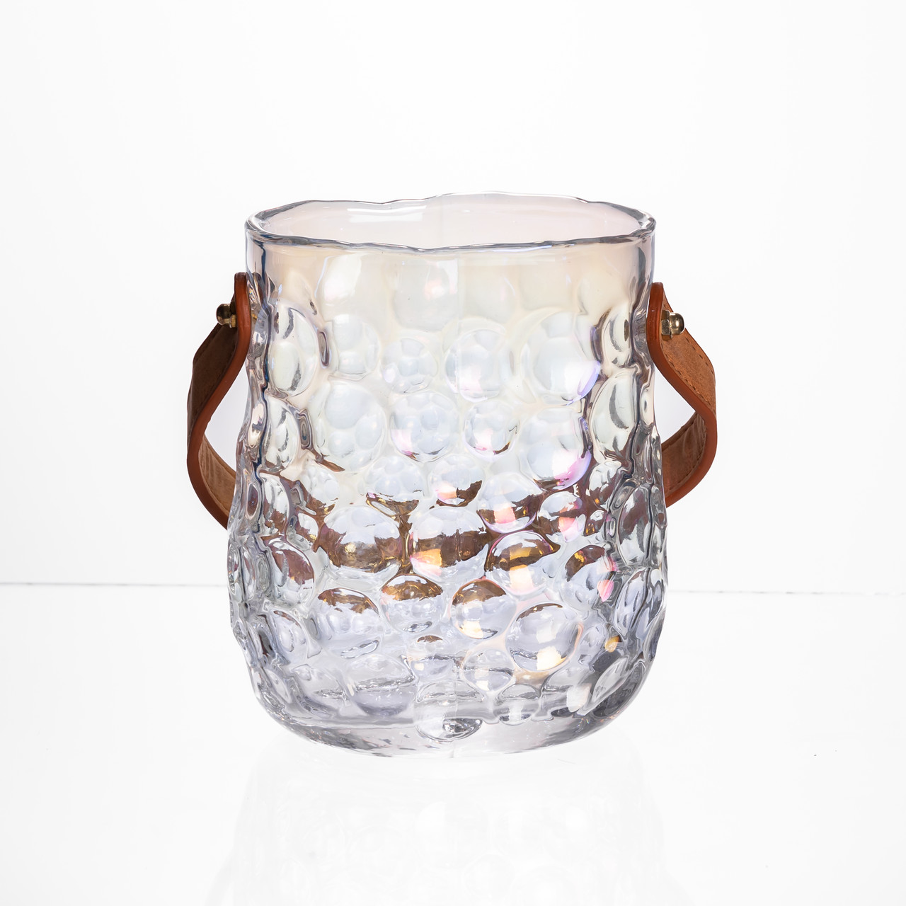 Ваза сумочка з ручкою 11.5×7.5×15 см декоративна Прозора HP-19-153-3