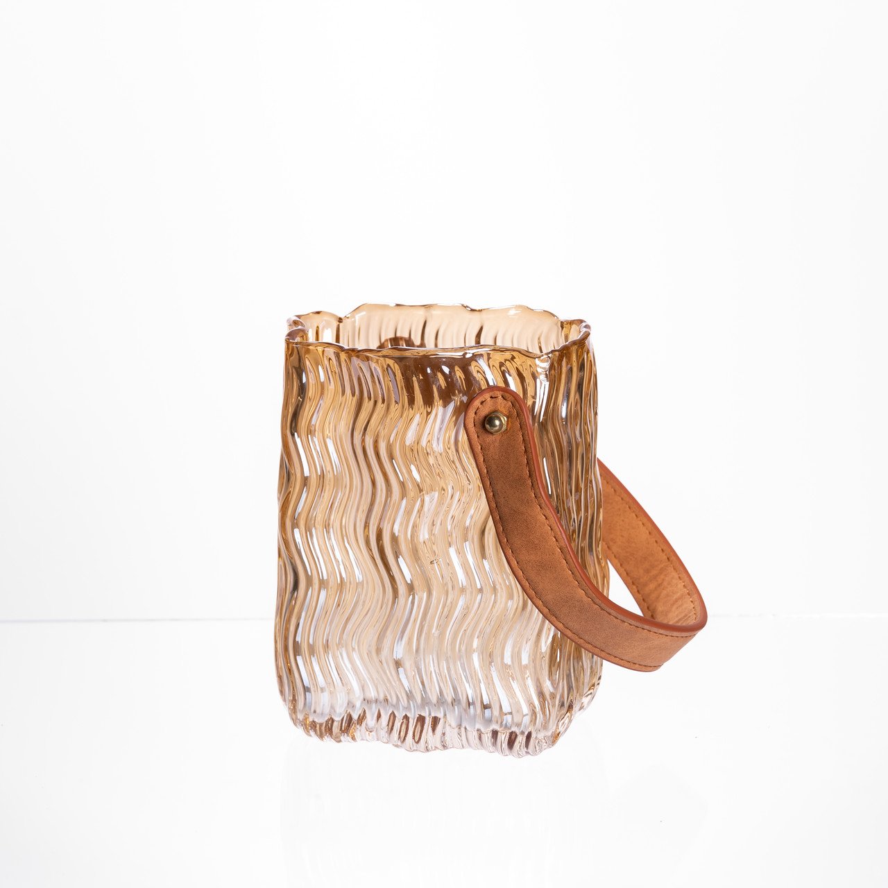 Ваза сумочка з ручкою 12×8.5×16 (см) декоративна Коричневий HP-19-154-1