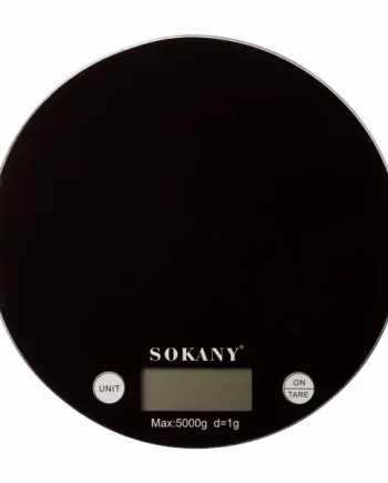 Ваги кухонні до 5 кг електронні для зважування продуктів настільні ваги без чаші на батарейках Чорний SK-19023B