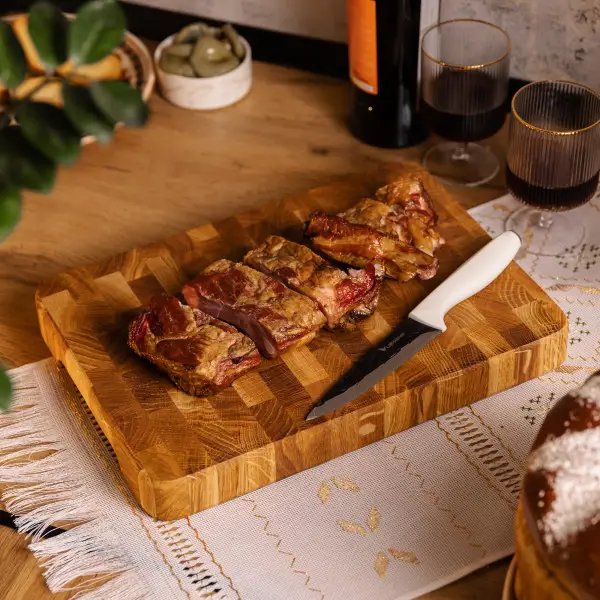 Дошка для нарізання обробна 45×30 см Доміно з ясена Lugi C53W300450Y