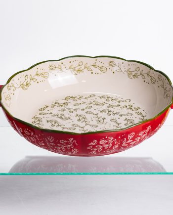 Форма для запікання Vintage Ø30 (см) кругла форма для випікання в духовці з ручками Червона HM04-08