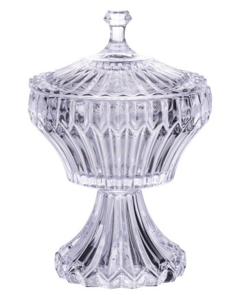 Цукерниця на ніжці з кришкою 17×27 см кругла HP-19-149RB