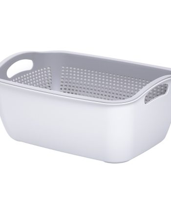 Кошик-друшлак 2 в 1 для миття овочів, фруктів і зелені 29,5×21×11 (см) Сірий HP-45-6G