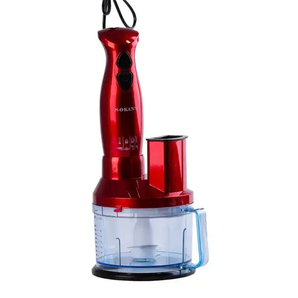 Кухонний комбайн з чашею 7 в 1 Sokany SM-5011-7 600 Вт з насадками Червоний
