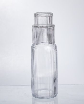 Глечик 700 мл зі склянкою 1 (шт) графин для компоту соку води лимонаду глечик для напоїв Прозорий HP-19-L3