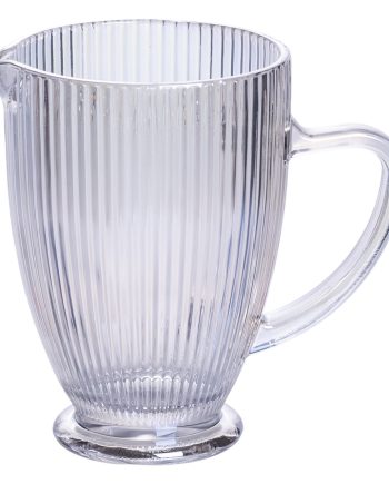 Глечик скляний 1,2 л ребристий фігурний HP7118RB