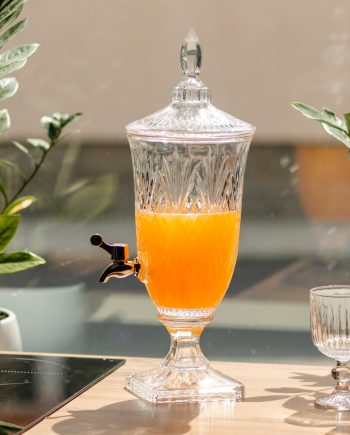 Лимонадниця з краном на ніжці скляна для напоїв 2 л 46 см HP-19-15