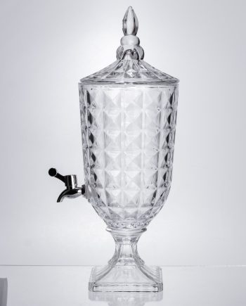 Лимонадниця з краном на підставці скляна 3 л лимонадник 48 см прозорий HP-19-18F