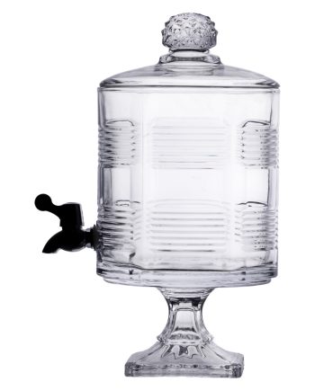 Лимонадниця з краном на підставці скляна 4,5 л прозора HP-19-2