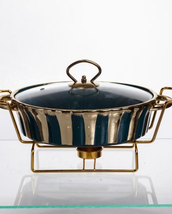 Марміт порцеляновий настільний круглий 1 літр мармітниця з підігрівом JY-5