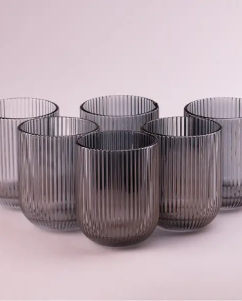 Набір склянок 6 шт скляні склянки 250 мл Сірий HP-19-7112G