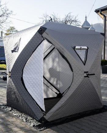 Намет зимовий утеплений "куб" (3-місний 210х210х210), Зимовий намет для рибалки туризму кемпінгу та подорожей Сірий LU-BD18G