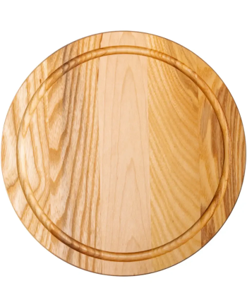 Обробна дерев&apos;яна дошка кругла 25 см для подачі нарізки ясен C10W250