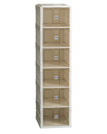 Шафа для взуття портативна пластикова 33 х 26х 100 см на 6полиць Біла HPS658