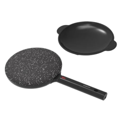Сковорода млинниця електрична Ø20 (см) з антипригарним покриттям 600 Вт Чорний SK-07068