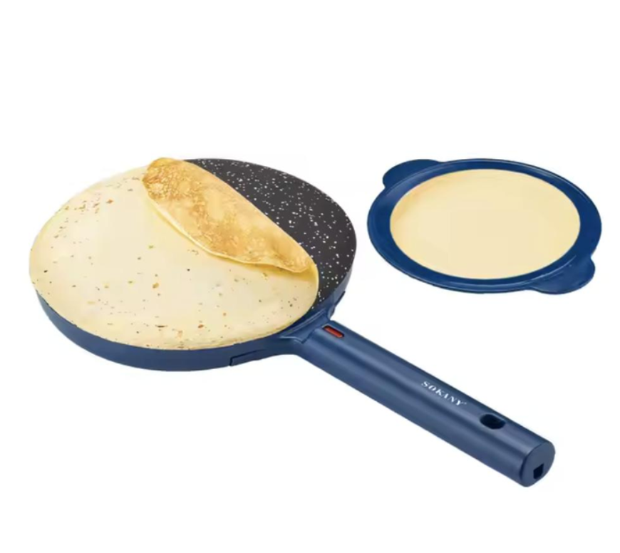 Сковорода млинниця електрична Ø20 (см) з антипригарним покриттям 600 Вт Синій SK-07057