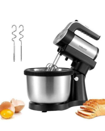 Стаціонарний міксер Sokany з чашею 4 л, 1000 Вт, 5 швидкостей, 2 насадки, віночки та гаки SK-6662