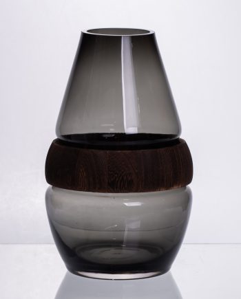 Скляна ваза з деревом кругла прозора HP-32-6