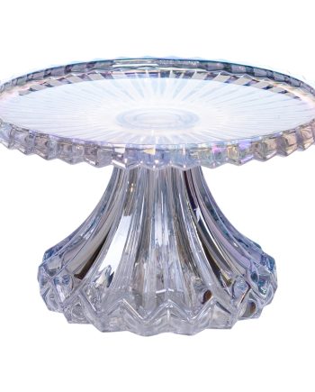 Тортівниця на ніжці Ø19 см скляна кругла підставка для торта, капкейків, тістечок HP-19-148S