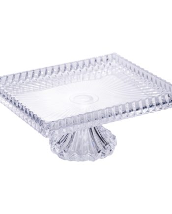 Тортівниця прямокутна на ніжці 30×25×13 (см) скляна HP-19-147