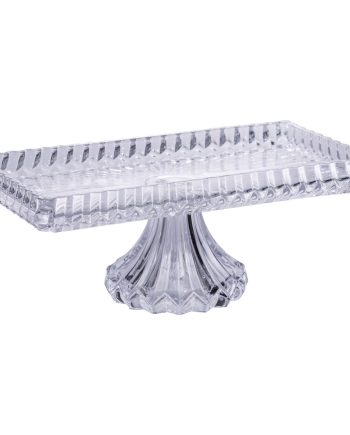 Тортівниця прямокутна на ніжці 33×17×13.5 (см) скляна HP-19-146C