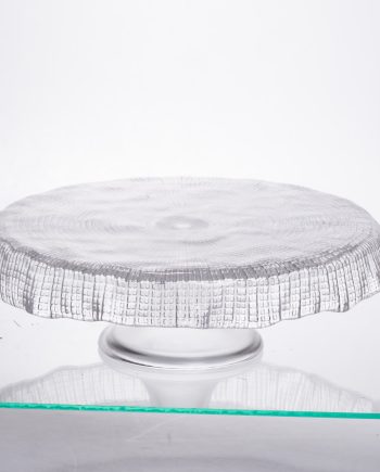 Тортівниця скляна на ніжці прозора Yiwu 64486-54