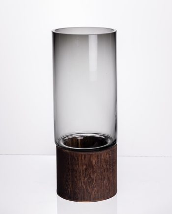 Ваза для квітів кругла скляна 25.5 (см) декоративна HP-19-162-2