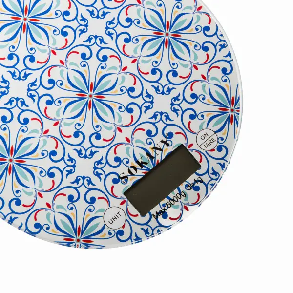 Кухонні ваги до 5 кг електронні на батарейках Синій SK-19023BL