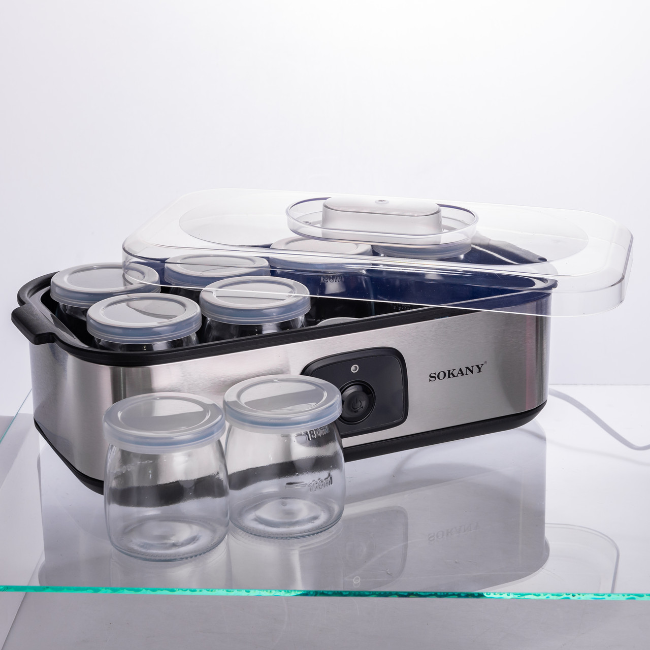 Йогуртниця електрична на 8 баночок по 180 (мл) 20 Вт SK-08109