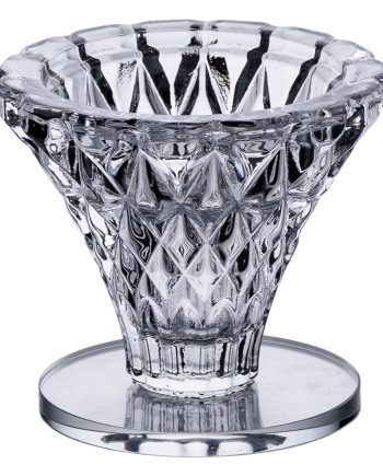 Підсвічник скляний на ніжці 5×5.5 см декоративний прозорий підсвічник на стіл HP-4-59S