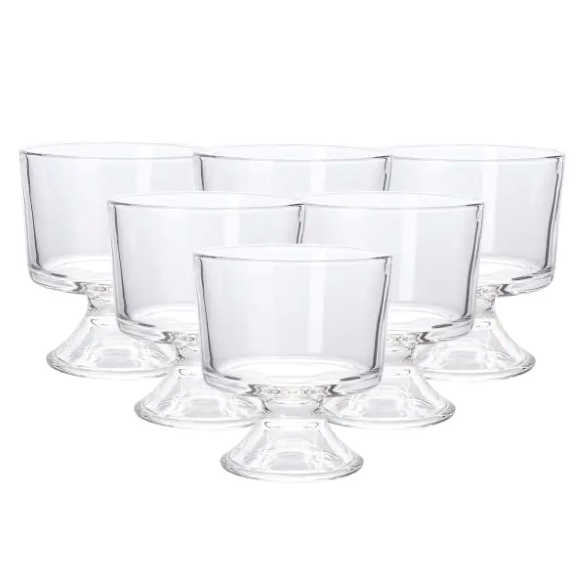 Набір креманок із товстого скла 6 штук по 310 мл прозорий HP560