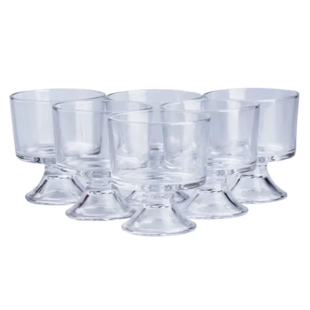 Набір креманок із товстого скла 6 штук по 310 мл прозорий HP560