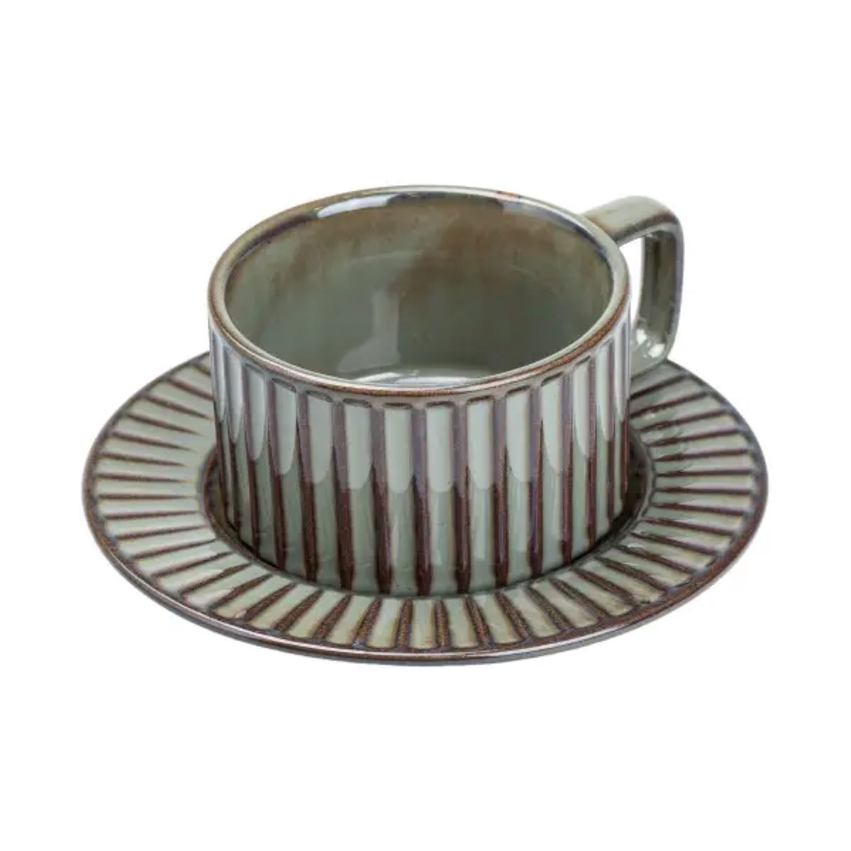 Чашка з блюдцем 250 мл порцелянова Графіт HP7210G