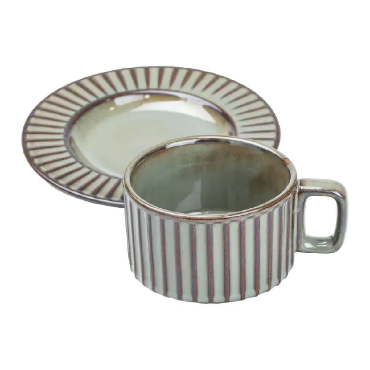 Чашка з блюдцем 250 мл порцелянова Графіт HP7210G