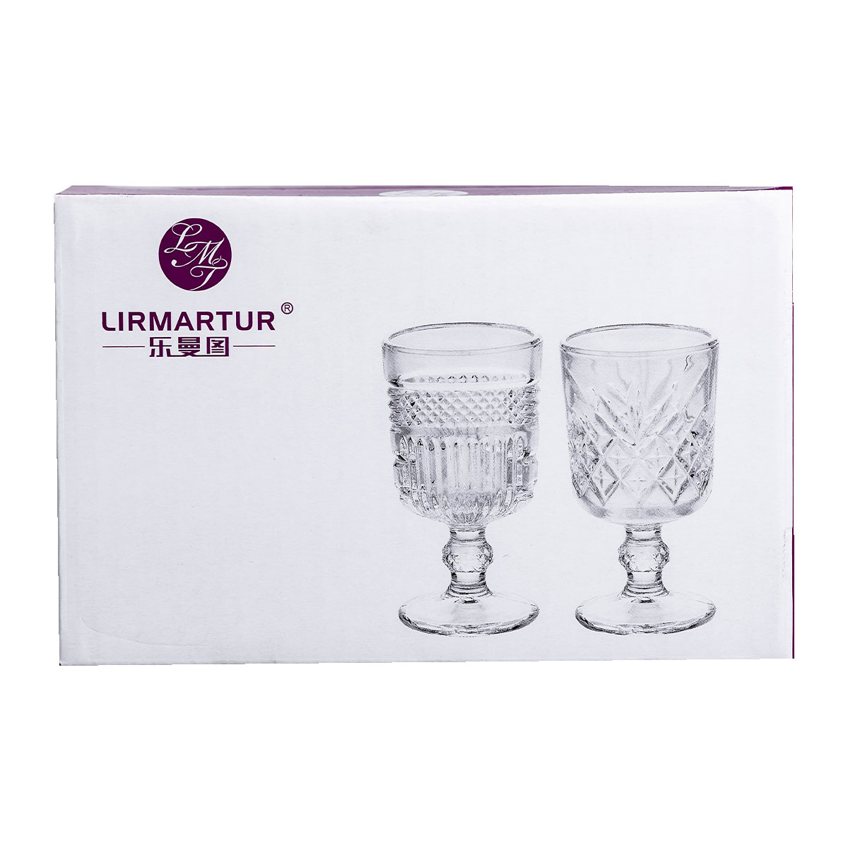 Набір чарок на ніжці 6 шт 60 мл скляні чарки для горілки, настоянки HP-YH-42