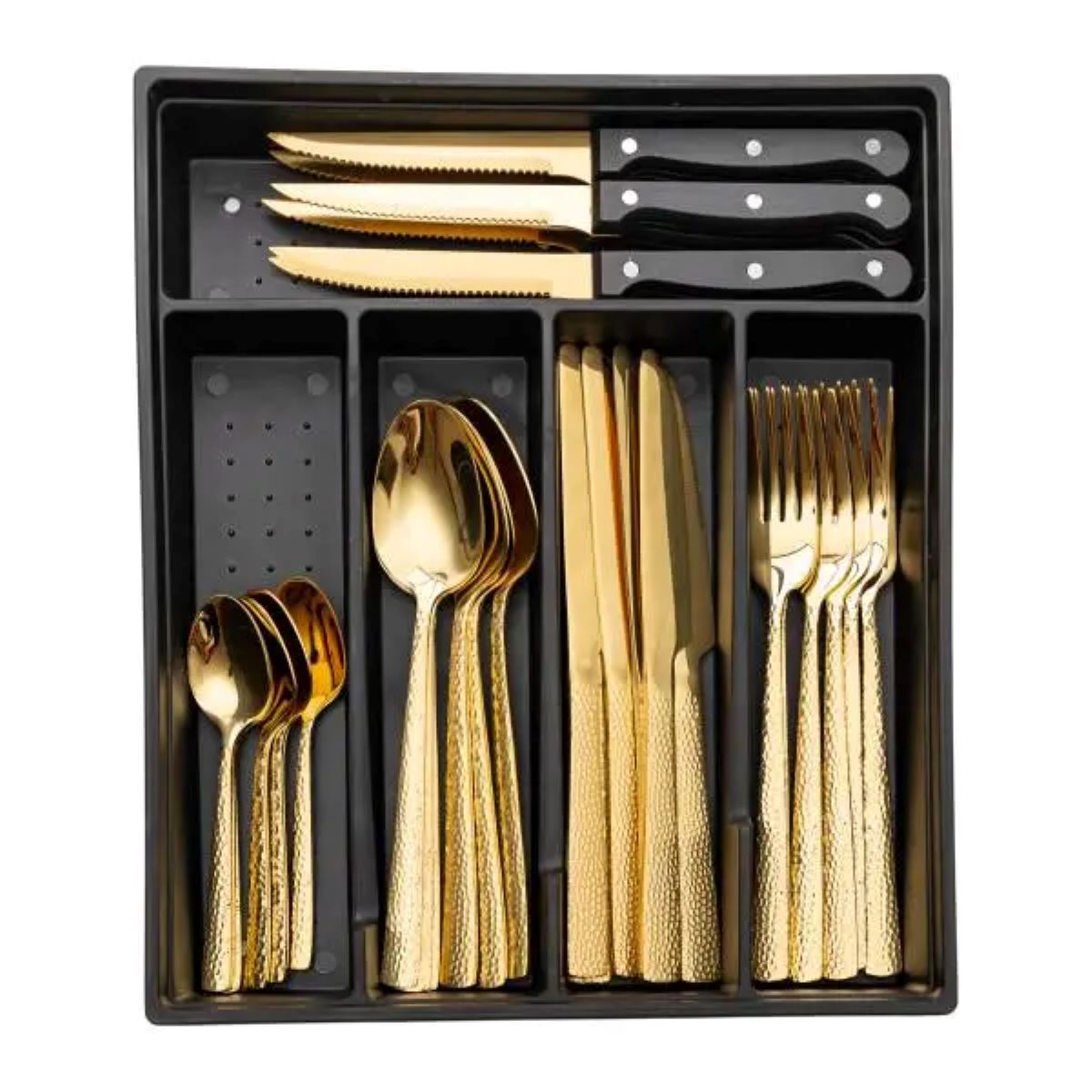 Набір столових приборів у футлярі на 6 осіб столовий набір 30 предметів у футлярі Золото HP-20-28