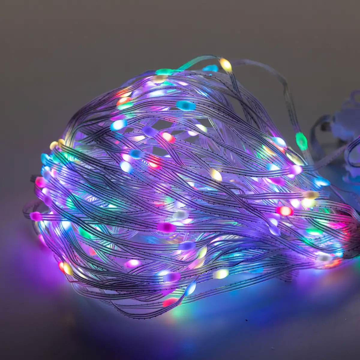 Розумна гірлянда Smart штора 400 LED 3*3 м з керуванням зі смартфона, мультиколор W006SH