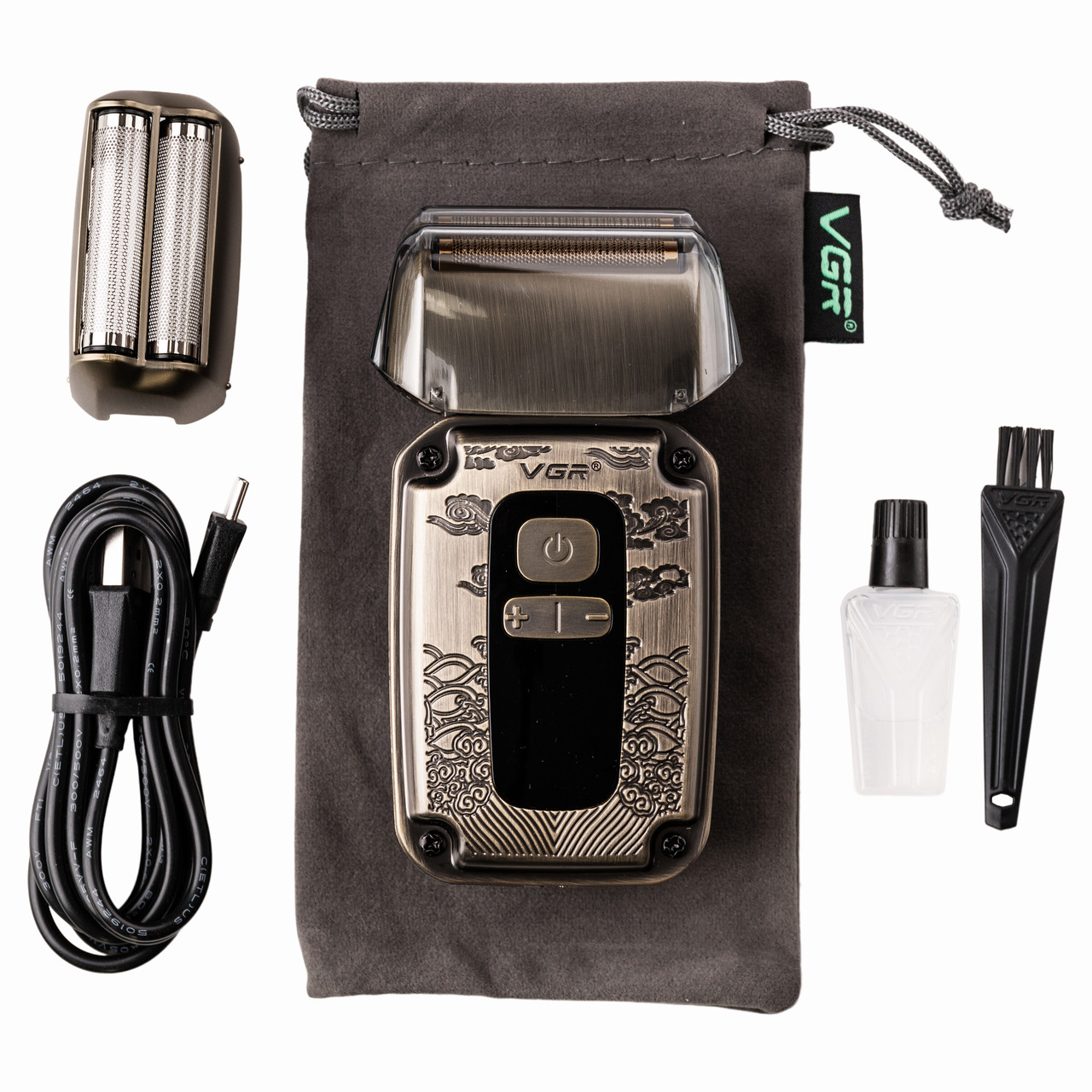 Електробритва-шейвер VGR V-337 акумуляторна з двома бритвенними головками