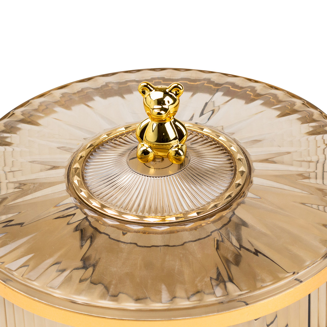 Цукерниця пластикова на 4 відділення кругла 26 см tea color HP48629G