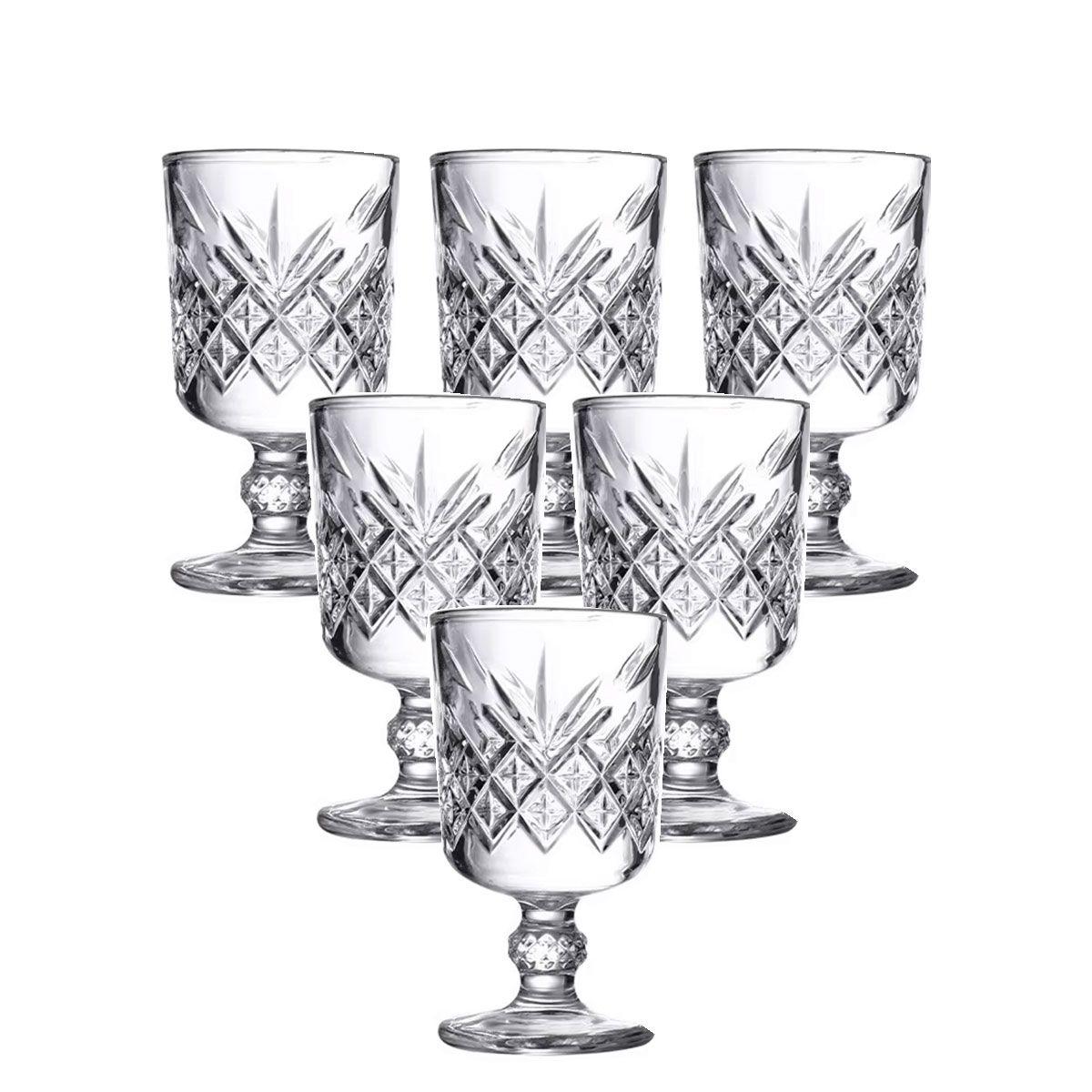 Набір чарок на ніжці 6 шт 60 мл скляні чарки для горілки, настоянки HP-YH-42