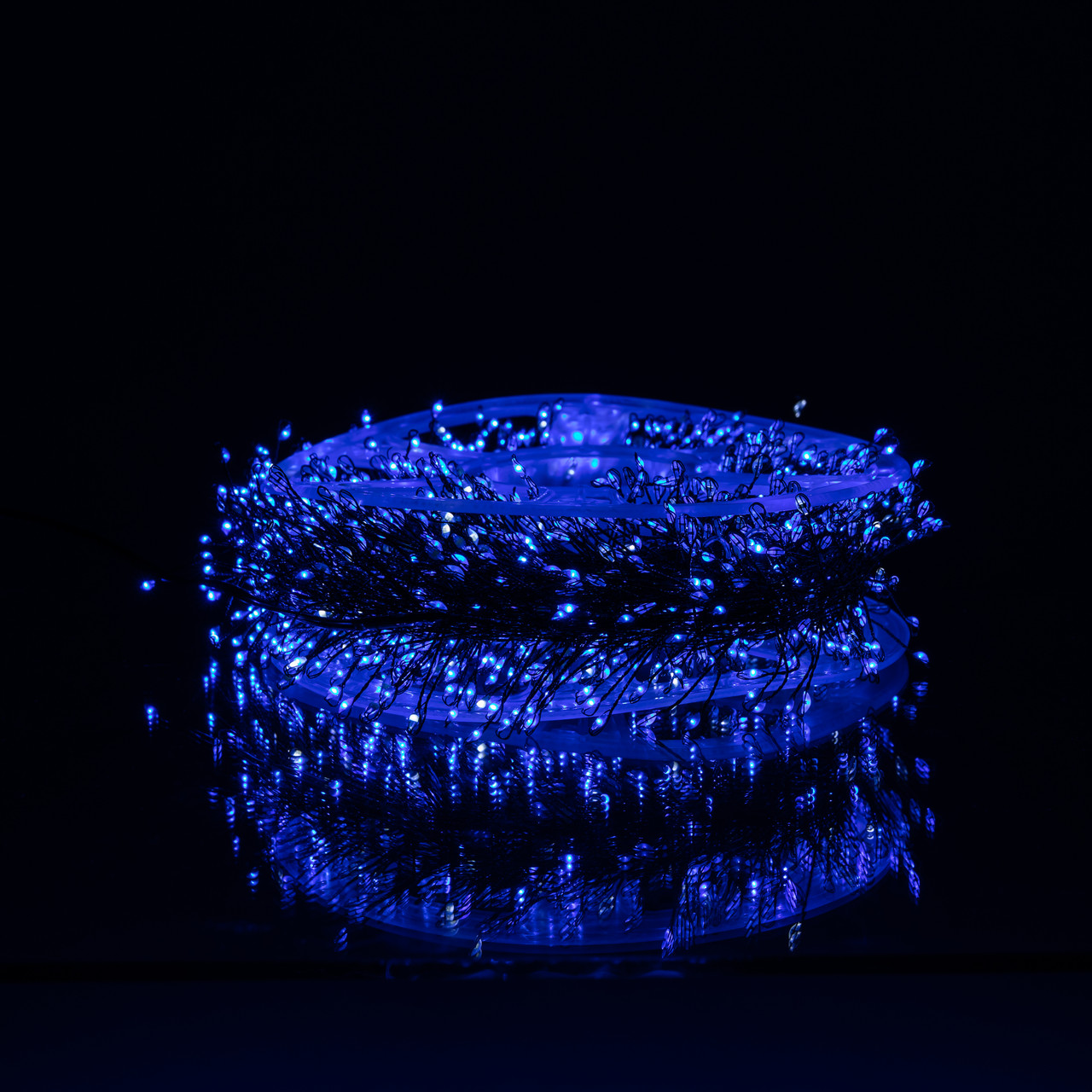 Новорічна гірлянда Хвойна лапа кімнатна роса 100 м 3000 LED зелений провід Синє сяйво D3000L100MGBL