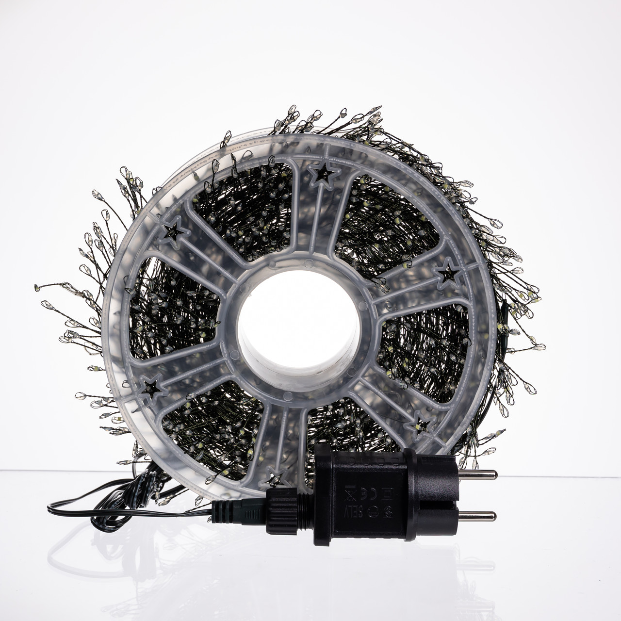 Новорічна гірлянда Хвойна лапа кімнатна роса 100 м 3000 LED зелений провід Синє сяйво D3000L100MGBL