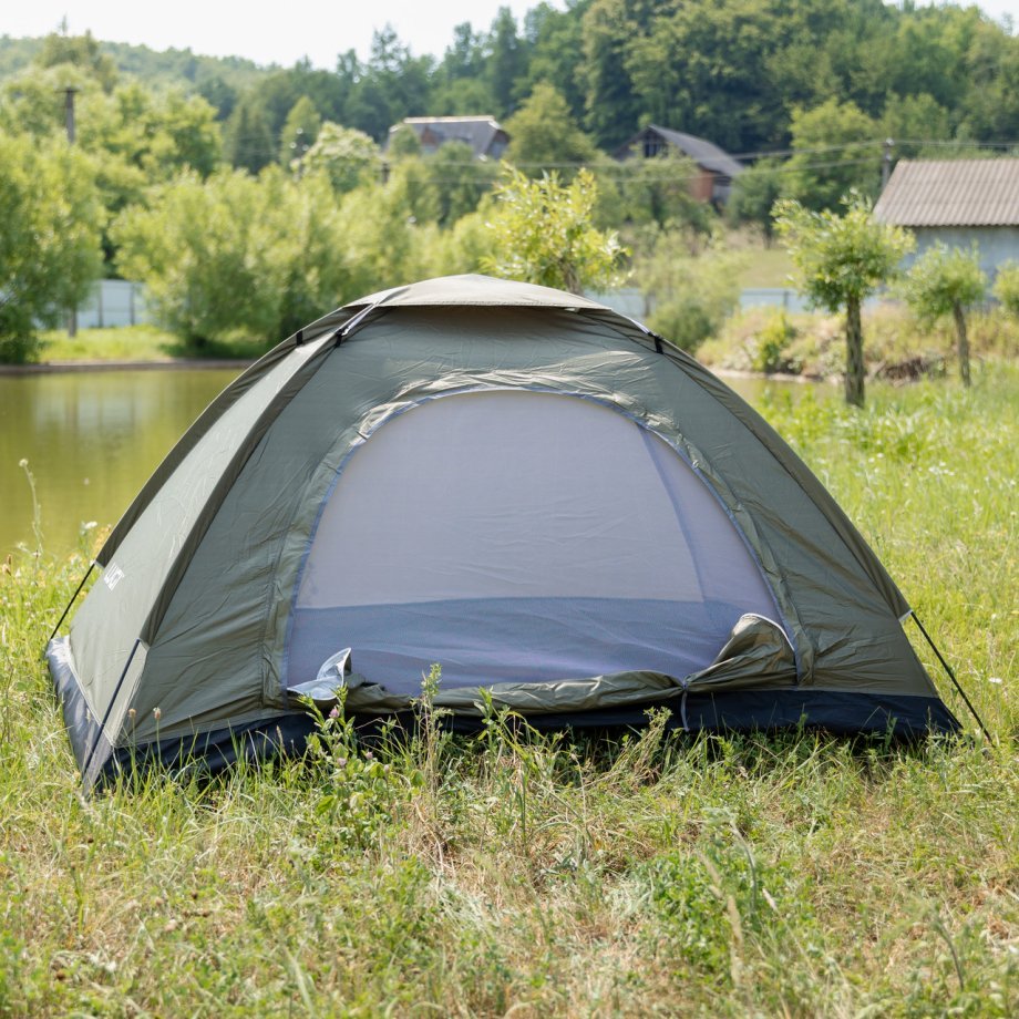 Намет двомісний 200×150×120 (см) кемпінговий туристичний для риболовлі, полювання LU-025GR Хакі