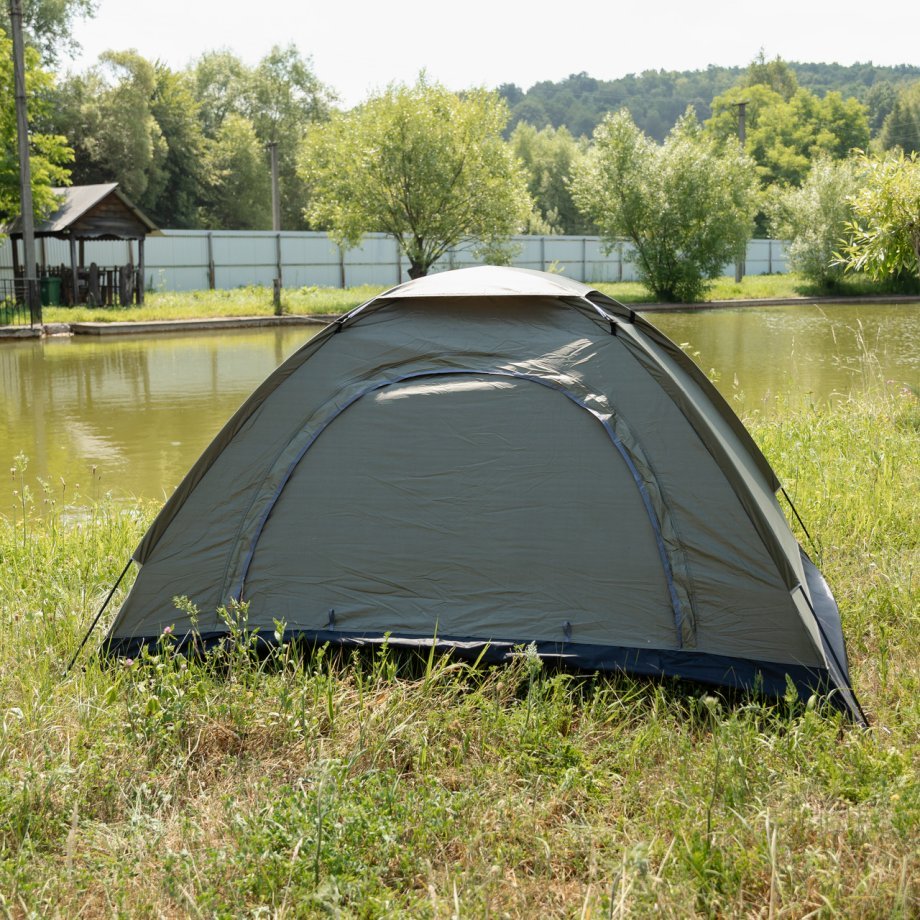 Намет двомісний 200×150×120 (см) кемпінговий туристичний для риболовлі, полювання LU-025GR Хакі