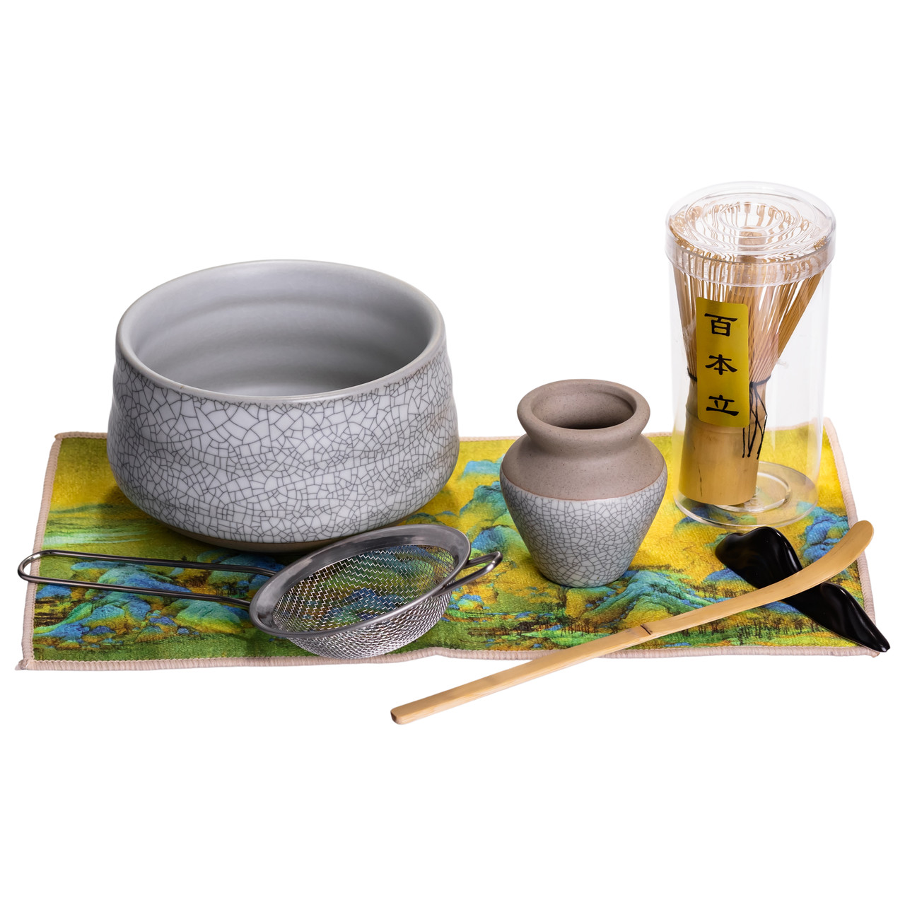Медитативний набір для приготування чаю Матча в японському стилі (7 предметів)