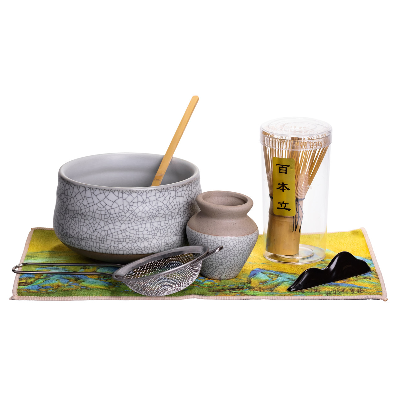 Медитативний набір для приготування чаю Матча в японському стилі (7 предметів)