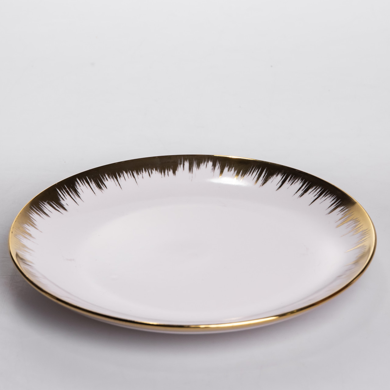 Столовий набір посуду тарілок і чашок 24 предмети на 6 персон «Смарагд» порцеляновий MD-16