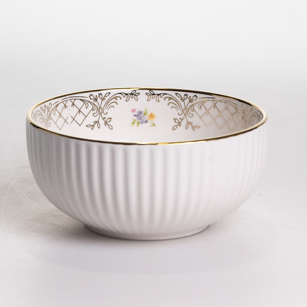 Столовий набір посуду тарілок і чашок 32 предмети на 6 персон «Золотий Кант» порцеляновий TH-32