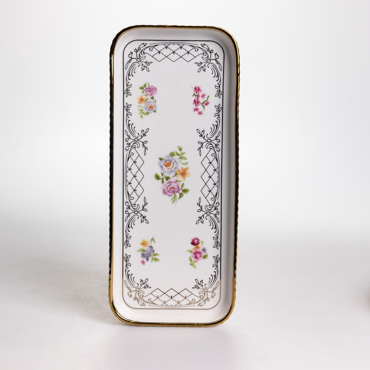 Столовий набір посуду тарілок і чашок 32 предмети на 6 персон «Золотий Кант» порцеляновий TH-32