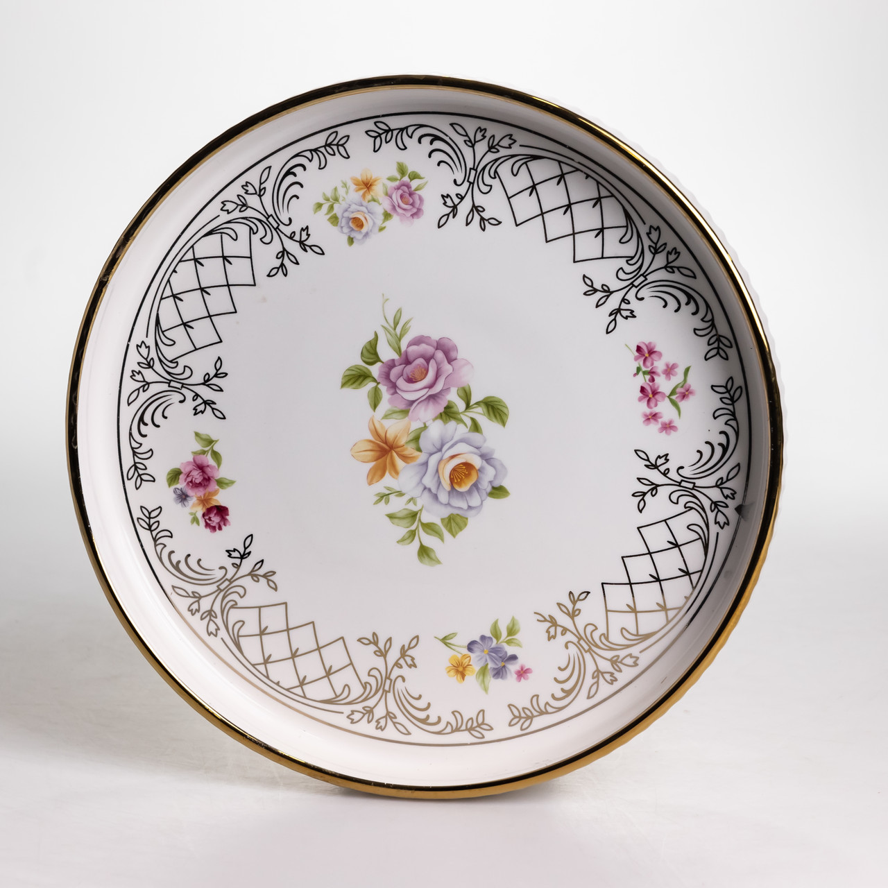 Столовий набір посуду тарілок і чашок 32 предмети на 6 персон «Золотий Кант» порцеляновий TH-32